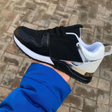 Fashion Women's Sneakers Leopard Print Leather Thick Bottom Increased Sneakers Casual Comfortable Sports Shoes For
