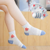 5 Pairs/lot 1 to 12 Yrs Cotton Children's Socks Stereo Animals Summer Thin Kids' Mesh Socks Cute Girls Boys