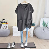 Hoodies Women Autumn Spring Loose Thin Simple Vest Cardigan Zipper Sleeveless Hooded Vest Jackets Womens Casual