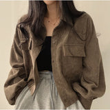 Fongt Chic 2025 Spring French Vintage Single-Drenaught Clip Lantern Shirt Long Sleeved Jacket Woman