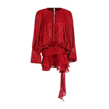 Fongt Temperament Sweet Wind Dress Woman 2025 Spring New Fashion Collar Collar Folds Solid Color Short Skirt