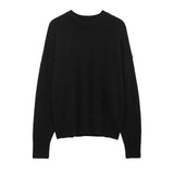 Fongt Women's New 2025 Casual Pure Color Long-Sleeved Soft Knitwear