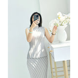 Fongt Folded Hand-Folded Set Of Three-Piece Vest Top Dress Spring And Autumn New Set