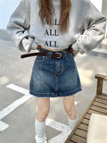 Denim Skirt Women Summer Korean style Street Women Short Skirt Jeans Casual Full Stretch Mini