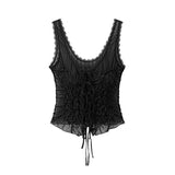 Fongt Women's Clothing INS Net Red Pop Sexy Hot Girl Bow Ornament Folding Top