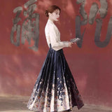 Fongt Chinese Style Dragon Year Horse Face Dress Suit 2025 New Spring And Autumn Improved Ming Ancient Costume Two Sets