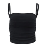 Fongt Ins Spring Burst Fashion Sexy Pure Desire Wind Short Slim Sleeveless Sling