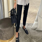 Fongt 2023 New Solid Color Lapel Sleeveless Lace Vest Jacket Casual Suit Female-Outfit