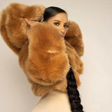 Fongt Fur Autumn And Winter New Imitation Fur Turf Warm Hat Fur Coat Woman