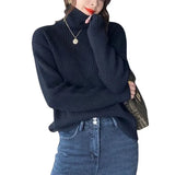 Fongt Collar Pit Sweater Jacket Qiu Dong Loose Bottom Shirt 2024 Korean New Foreign Style Versatile Set Knitting Dozen-Outfit
