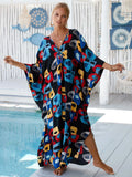 Fongt Robe Beach Coat Beach Vacation Sunscreen Long Dress Bikini Blouse Swimsuit Over A