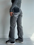 Fongt Blue Low-Rise Straight Tube Trousers Jeans Women's Small 2025 New Spring