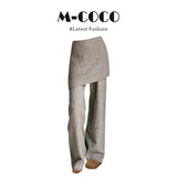 Fongt Hair Collar Pie To Overcome The Environmental Protection Fur Coat Fake Two-Piece Ass Casual Pants Set