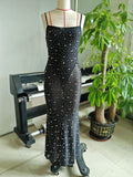 Spring And Summer New Heavy Industry Hot Diamond Sexy Bag Hip Sling Dress Dress