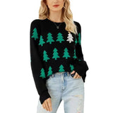 Fongt Christmas Tree Jackup Christmas Sweater Women's Casual Jack T-Shirt