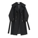 Spring Fall Long Trench Jackets Korean Casual Double Breasted Gabardina Coats Women Loose Windbreaker Abrigos