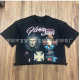 Fongt T-Shirt Five-Sleeved Loose Hip-Hop Top Tide Brand Series