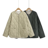 Fongt Quilting Pocket In Autumn With Loose Casual Cotton Coat
