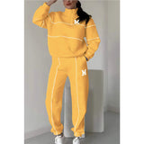 Fongt 2025 New Trousers Letter Long-Sleeved Casual Sports Set Two Sets