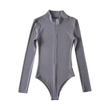 Fongt Round Neck Half Cardigan Bottomed Jumpsuit