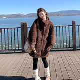 Fongt 2025 Solid-Color Artificial Fur Coat Female Coat Elegant Temperament