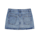 Fongt Women's New Fashion High-Waisted Denim Miniskirt
