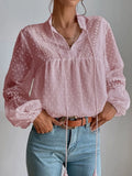 Chiffon Lace Blouses Lantern Sleeve Vintage Women Blouse Lace-up Tops Female Female Shirts Loose Blusas Autumn New
