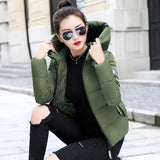 Cotton-Padded Jacket Women Winter Korean Version Slim Thin Padded Jacket New Down Padded Coat Women Warm Student Coat-Outfit
