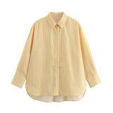 Fongt Temperament Women's Summer Cardigan Long-Sleeved Top S懒 Lazy Wind Casual Decoration Silt Shirt