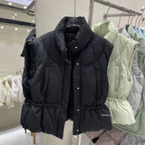 Down Vest Women 2022 New Winter Ultra Light Gilet Female Casual Loose Waistcost 90% White Duck Down Jacket