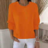 Fongt Sheintemu Autumn And Winter Long-Sleeved Solid Color Sweater New Burst