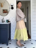 Fongt Women's Clothing Splicing Cake Skirt Long Half-Body Skirt