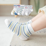 5 Pairs/lot 1 to 12 Yrs Cotton Children's Socks Stereo Animals Summer Thin Kids' Mesh Socks Cute Girls Boys