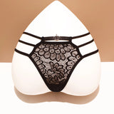 Fongt Crown Lace Thong Female Sense Fine Strips One-Line Transparent Hot Low-Rise Summer Trousers