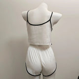 Fongt New Pure Windy Pajamas Women's High-Grade Ice Slings Shorts Sports Suit Homewear Spring And Summer