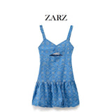 Fongt Homemade New Women's Classic Sung-Bun Embroidered Mini Dress 3311665