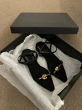 Fongt Sandals Women Wear A New Korean Version Of The French Style Soft Dress Black Roman Shoes In The Summer
