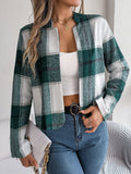 Wind 2025 Live Shooting Autumn And Winter Leisure Lattice Long Sleeves Of The Sleeves Women's