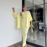 Fongt Fashion Explosion In The Autumn Of 2025 Languily Knitted Dress Suit Woman