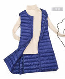 2024 New Light Down Jacket Women In The Long Loose Thin Vest Coat Vest Button Fashion-Outfit