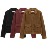 Fongt Women's 2025 New Fashioned Tuff-Pocket Pocket Dressed Jacket T-Bloat