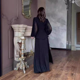 Fongt Autumn New Women's Pure Color Small Fragrant Style Elegant Dress Set