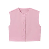 Fongt New Series Buckle Collar Vest Top 2532178