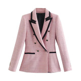 Fongt Women's Pink Coarse-Spinning Suit Suit Suit Suit Suit Suit 8342