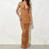 Fongt Sling Knitted Knitted Beach Burqa Strapped Lysobine Swimsuit Beach Dress Sunscreen