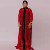 Piece Sets African Dresses For Women Dashiki African Clothing Robe Africaine Femme Slim Evening Long Dress Africa