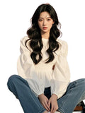 Fongt Year's Popular Beautiful Shirt Design Sense Of High-Grade White Waist With Shirt 2025 New Women's Clothing
