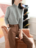 autumn winter chic bottom sweaters women fashion turtleneck pullover slim long sleeve knitted Jumper Soft Warm Pull Femme-Outfit