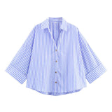 Fongt Homemade New Women's Classic Fashion Wide Sleeves Prefectural Shirt 2246255