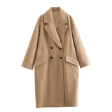 Fongt New Loose Double Buckle Dress Fashion Coat 3046701